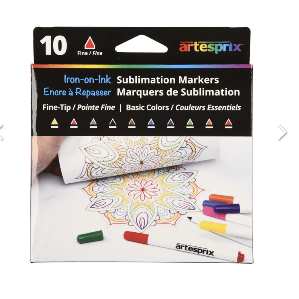 ARTESPRIX Iron-On-Ink Sublimation Markers 10ct NEW $30